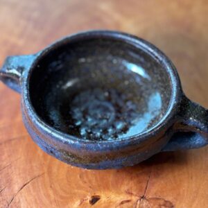 Black Clay Quaich - Wood Fired