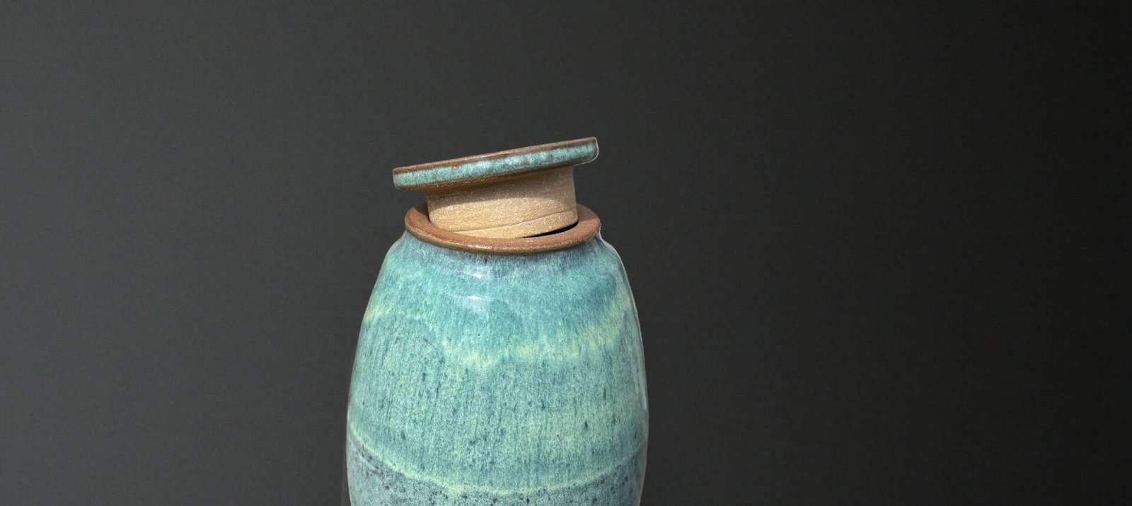 Handmade ceramic memorial urn